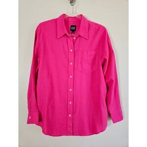NWT Gap Linen Blend Button-down Shirt, Size S